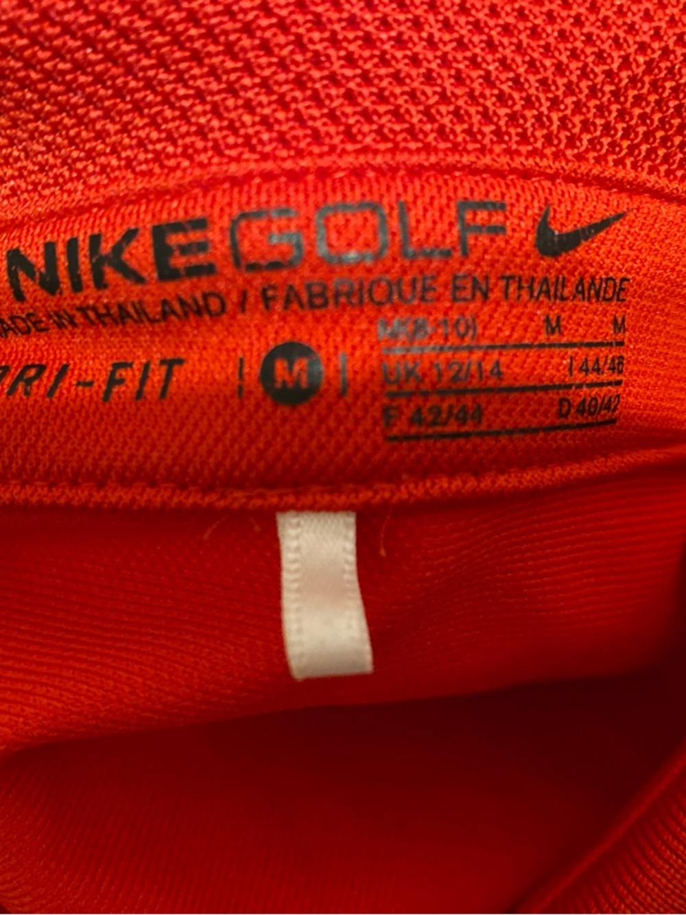 Nike golf dri-fit sleeveless red polo, womens size medium - Picture 3 of 5